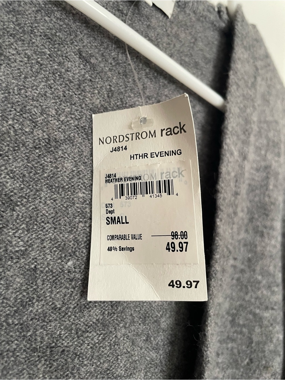 NWT Madewell Wool Blend Women’s size Small Open-Front Gray Cardigan Sweater - Picture 5 of 8